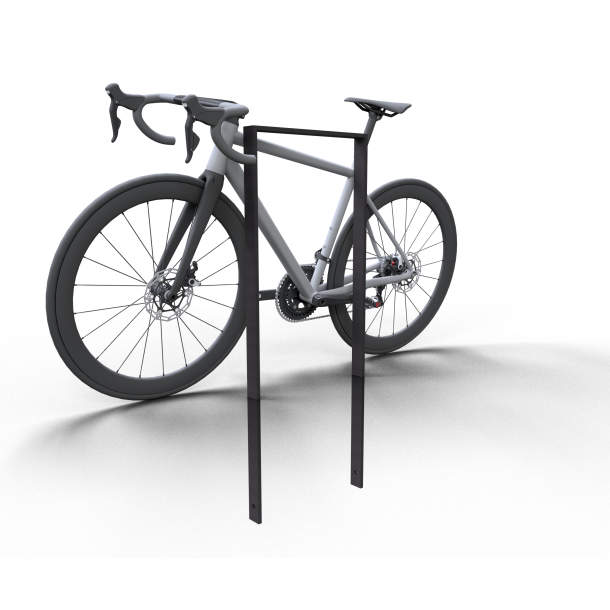 Lean-on hoop of flat bar steel | 50 x 12 mm | without cross bar | total width: 450 mm | hot-dip galvanized and coated DB 703